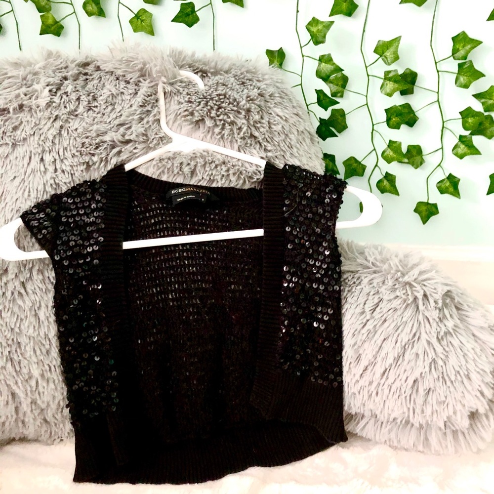 Black sparkly vest